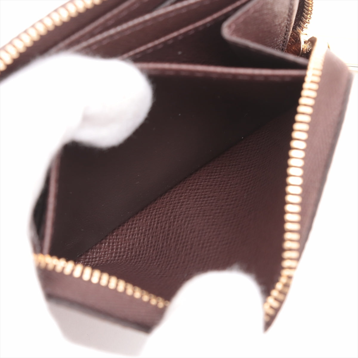 Louis Vuitton Damier Zippyr Coin Pearce N63070 Brown Coin Case
