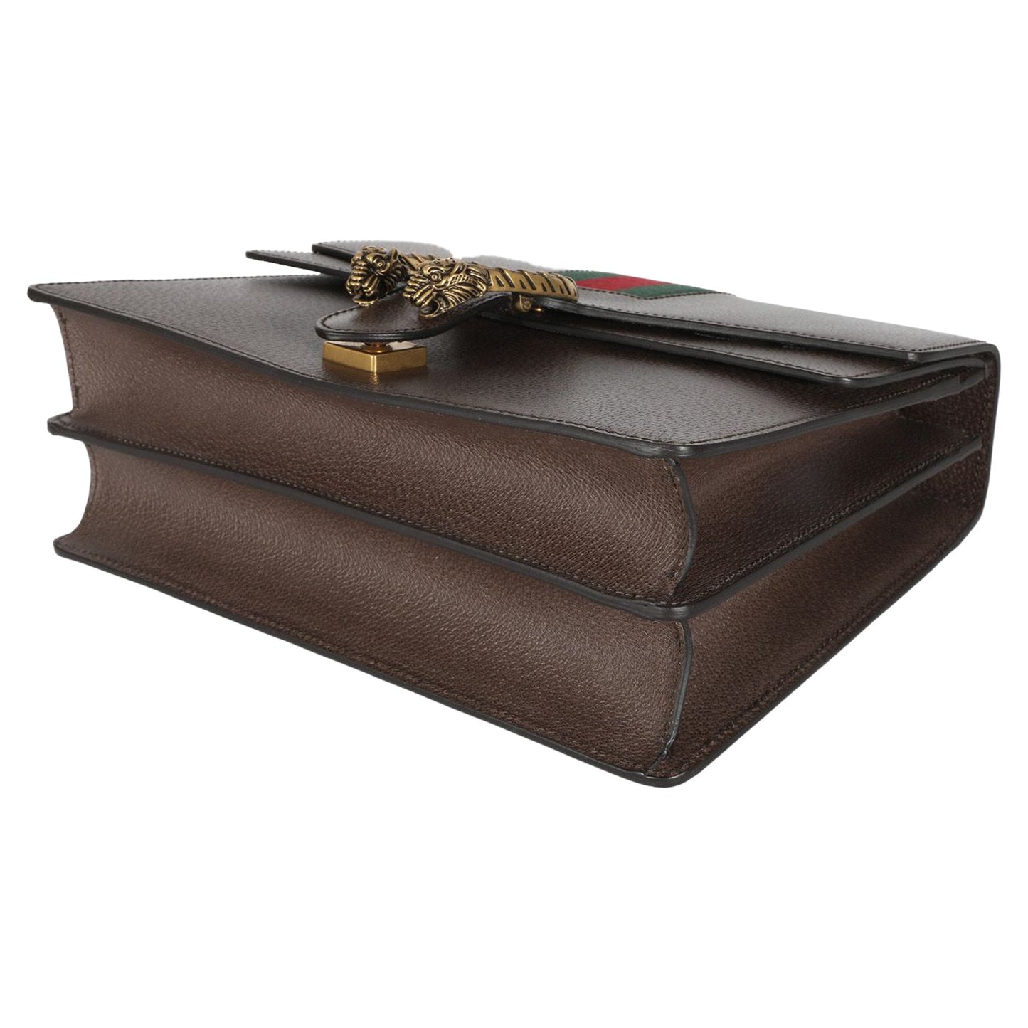 Luxury Gucci Trending 2025 Brown Textured Calfskin Web Medium Dionysus