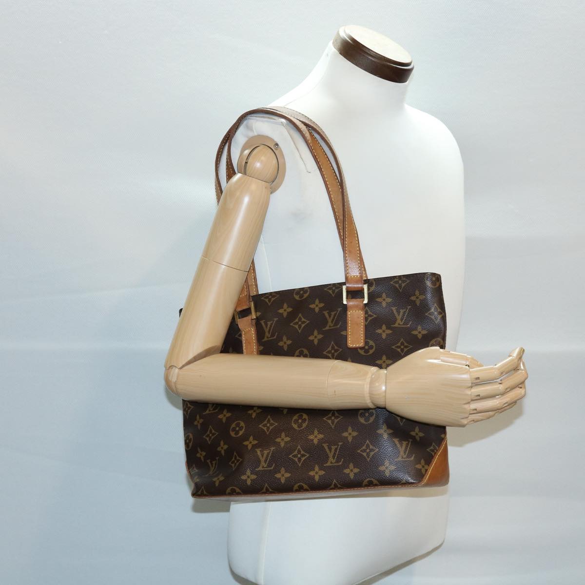 LOUIS VUITTON Monogram Cabas Piano Tote Bag M51148 LV 31722