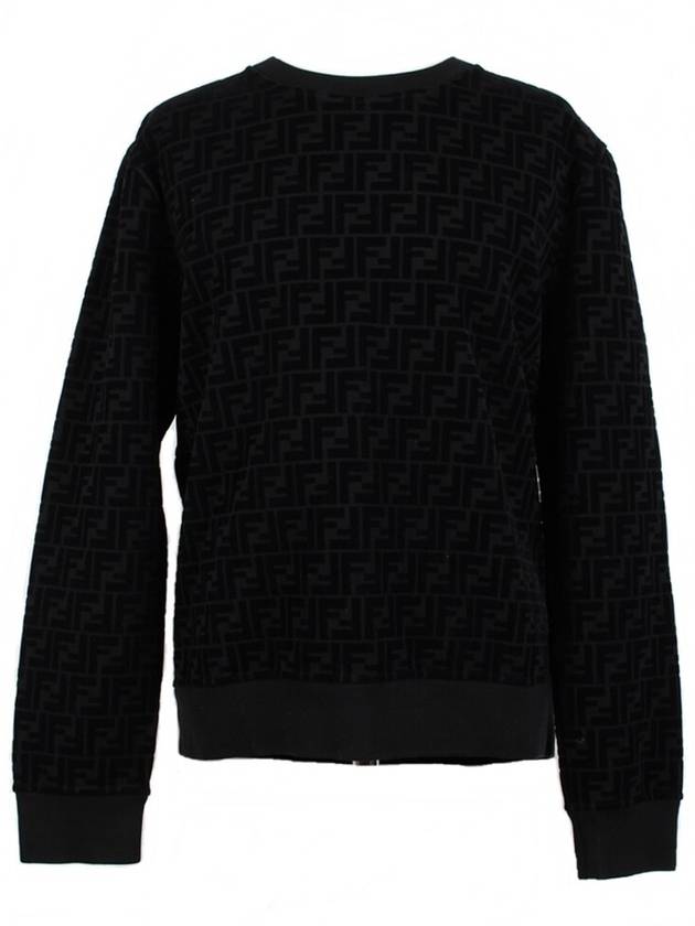 Luxury Fendi FF pattern crewneck sweatshirt L