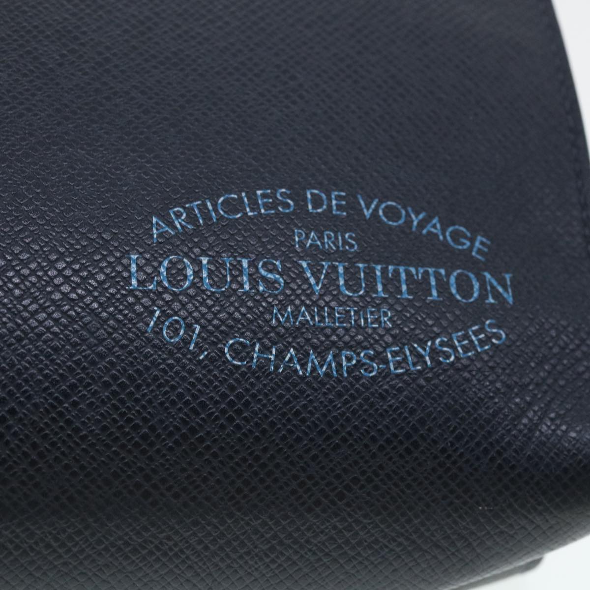 LOUIS VUITTON Taiga Pochette Voyager MM Clutch Bag Navy M30397 LV 31811