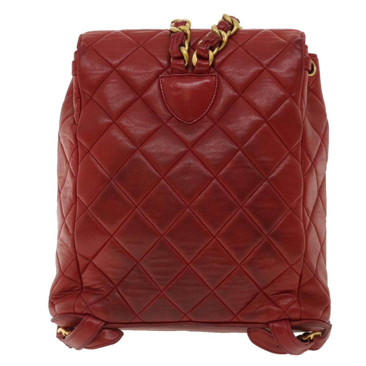 Luxury Chanel Matelasse Chain Hand Bag Lamb Skin Red CC  31892A