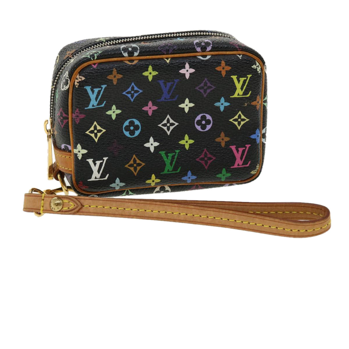 LOUIS VUITTON Monogram Multicolor Trousse Wapity Pouch Black M58034 31971