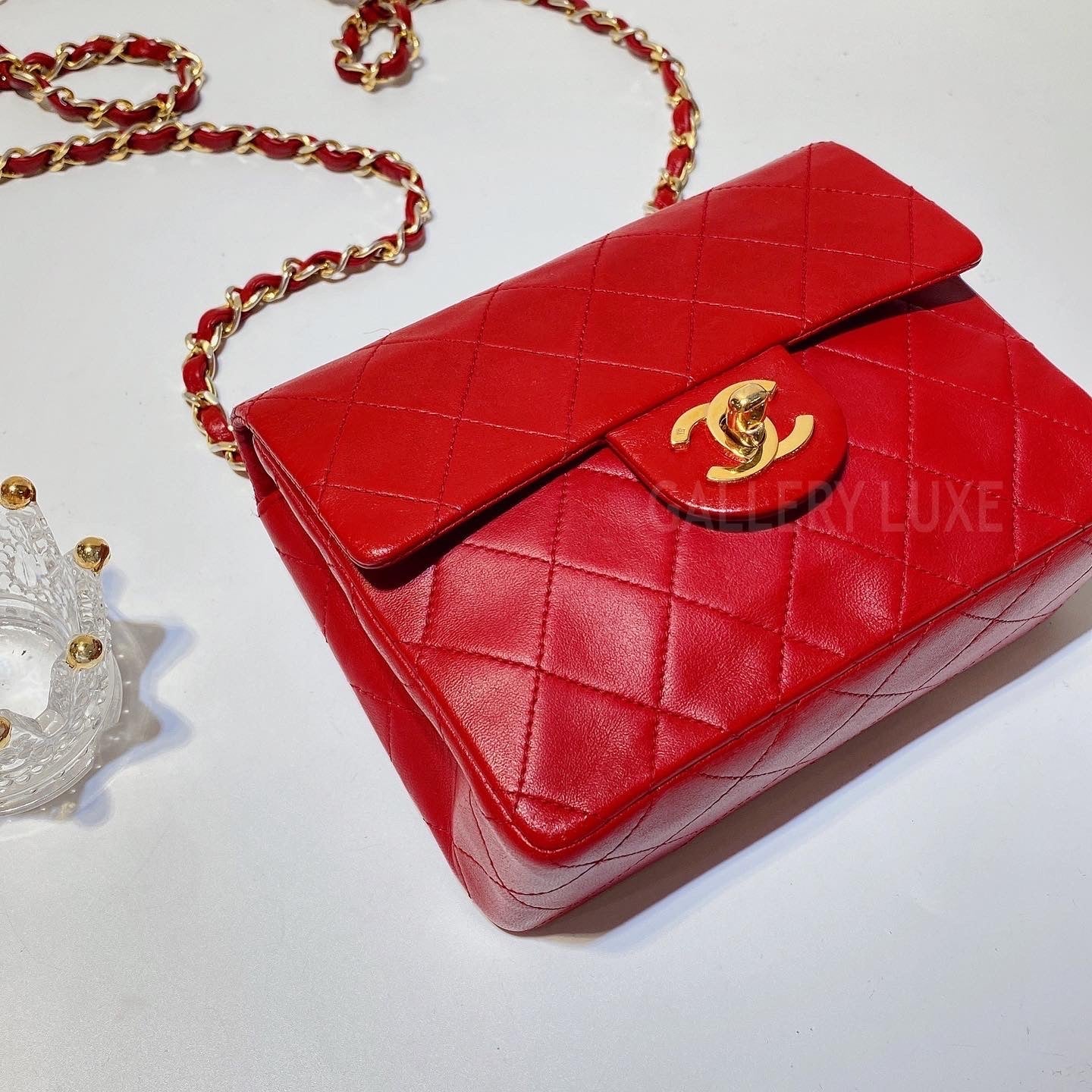 No.2930-Chanel Vintage Lambskin Classic Flap Mini 17cm