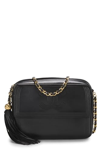 Chanel,  Black Lambskin Pocket Camera Bag Medium, Black
