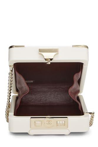 Chanel,  Patent Leather & Perspex Evening In The Air 'CC' Trolley Minaudière Chain Clutch, Multi