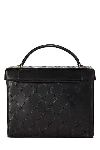 Chanel,  Black Lambskin Circle 'CC' Vanity Large, Black