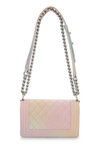 Chanel,  Rainbow Quilted Caviar Boy Bag Small, Multi