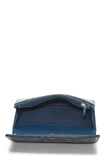 Chanel,  Blue Quilted Patent Leather Wallet on Chain (WOC), Blue