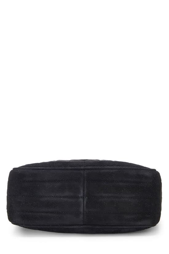 CHANEL,  Black Vertical Suede Pocket Camera Bag Mini, Black