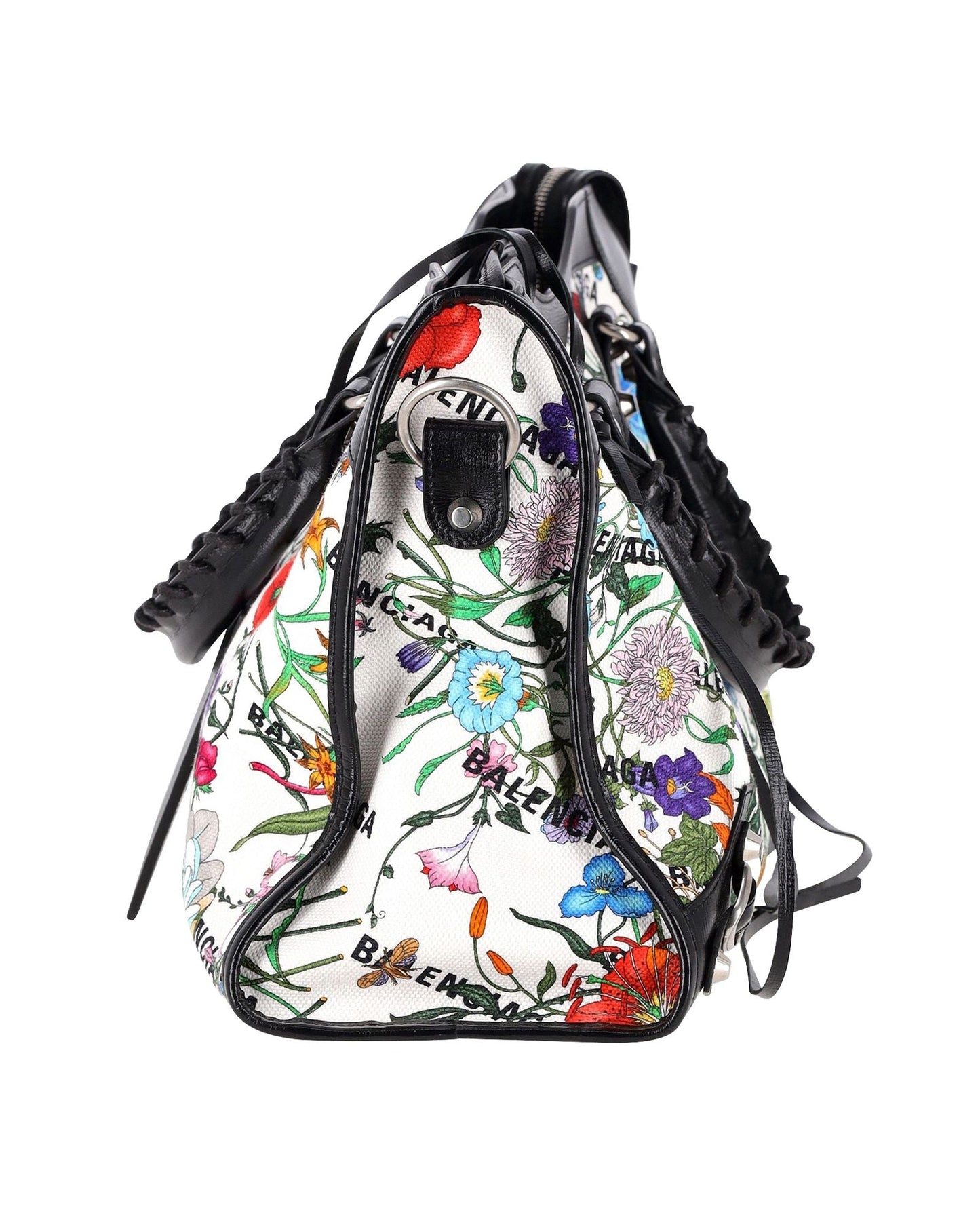 Luxury Gucci Trending 2025 x Balenciaga The Hacker Project Floral Neo Classic Bag Medium in White Floral Canvas