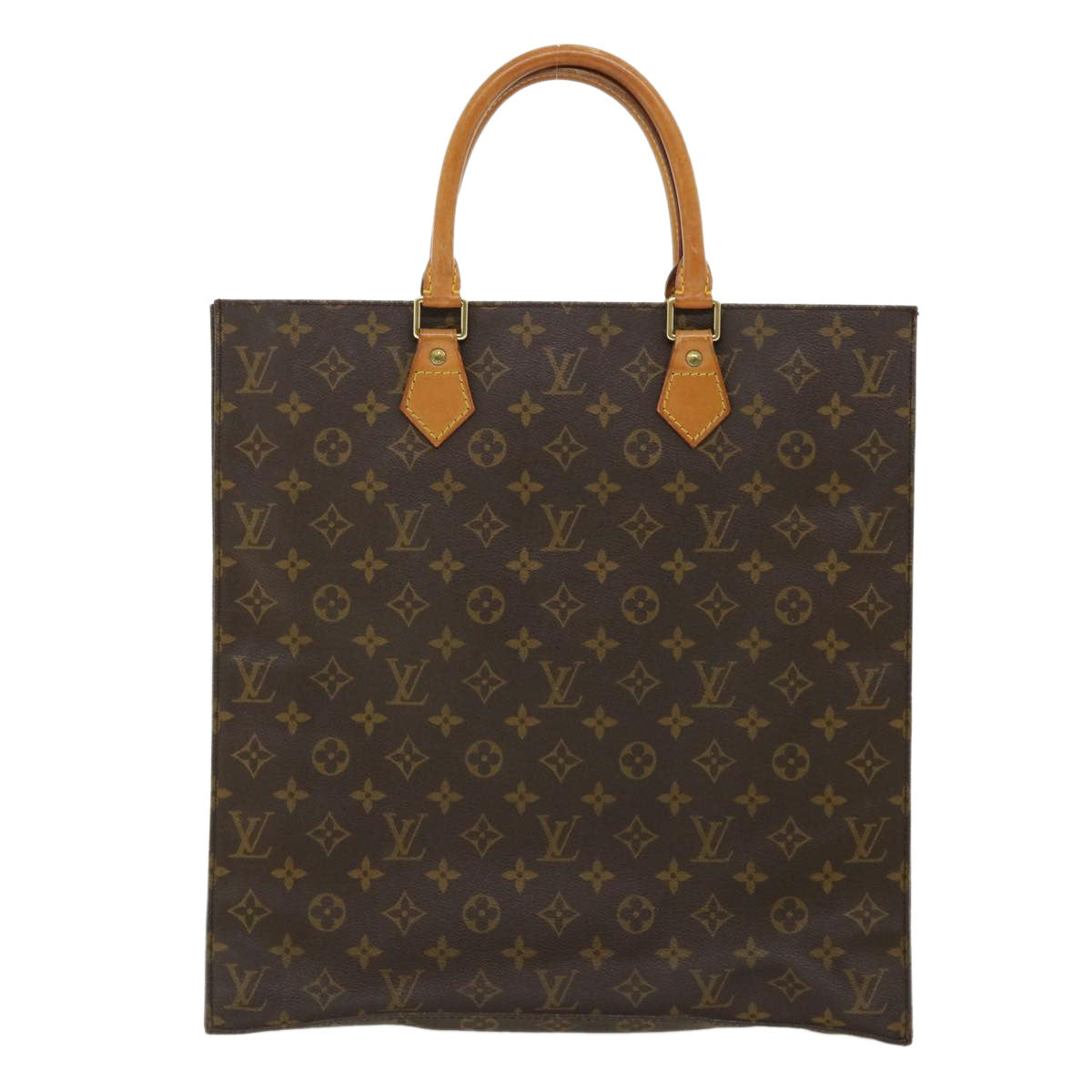 LOUIS VUITTON Monogram Sac Plat Hand Bag M51140 LV 32068