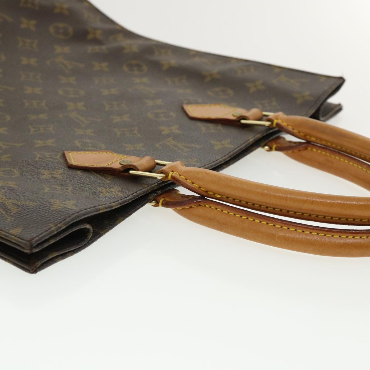 LOUIS VUITTON Monogram Sac Plat Hand Bag M51140 LV 32068
