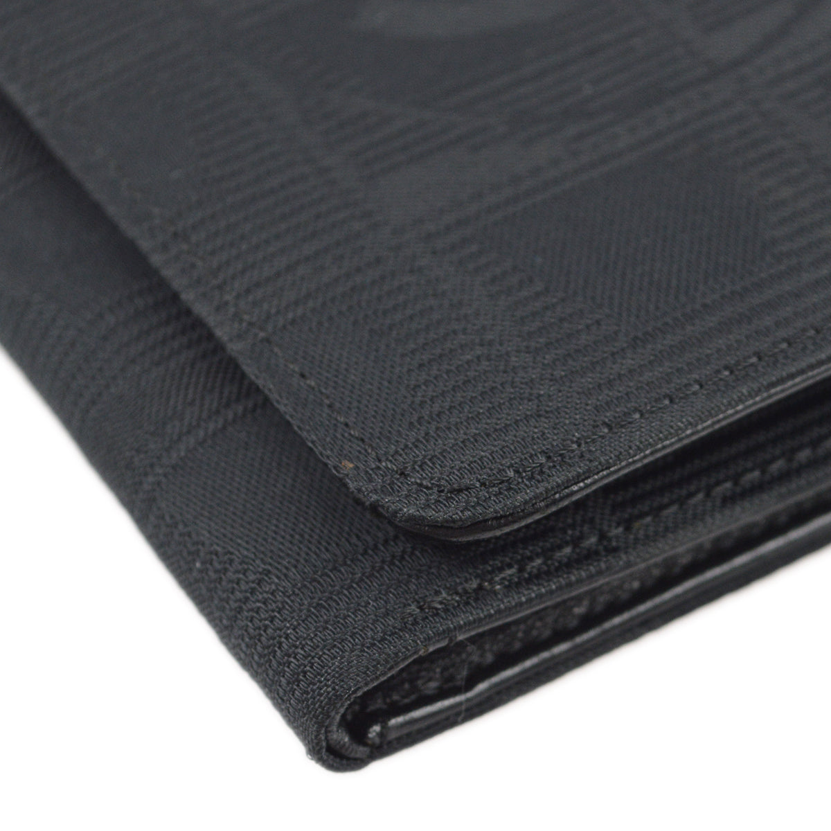 Luxury Chanel 2001-2003 New Travel Line Trifold Wallet Black
