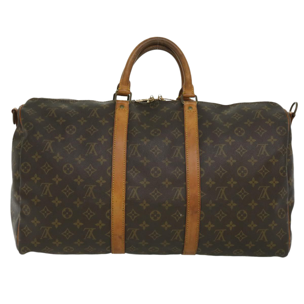 LOUIS VUITTON Monogram Keepall Bandouliere 50 Boston Bag M41416 LV 32123