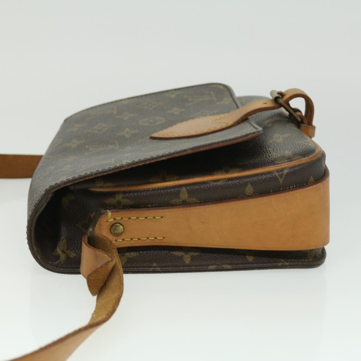 LOUIS VUITTON Monogram Cartouchiere MM Shoulder Bag M51253 LV 32138