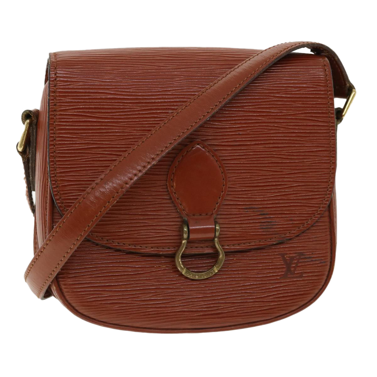 LOUIS VUITTON Epi Saint Cloud PM Shoulder Bag Brown LV 32162