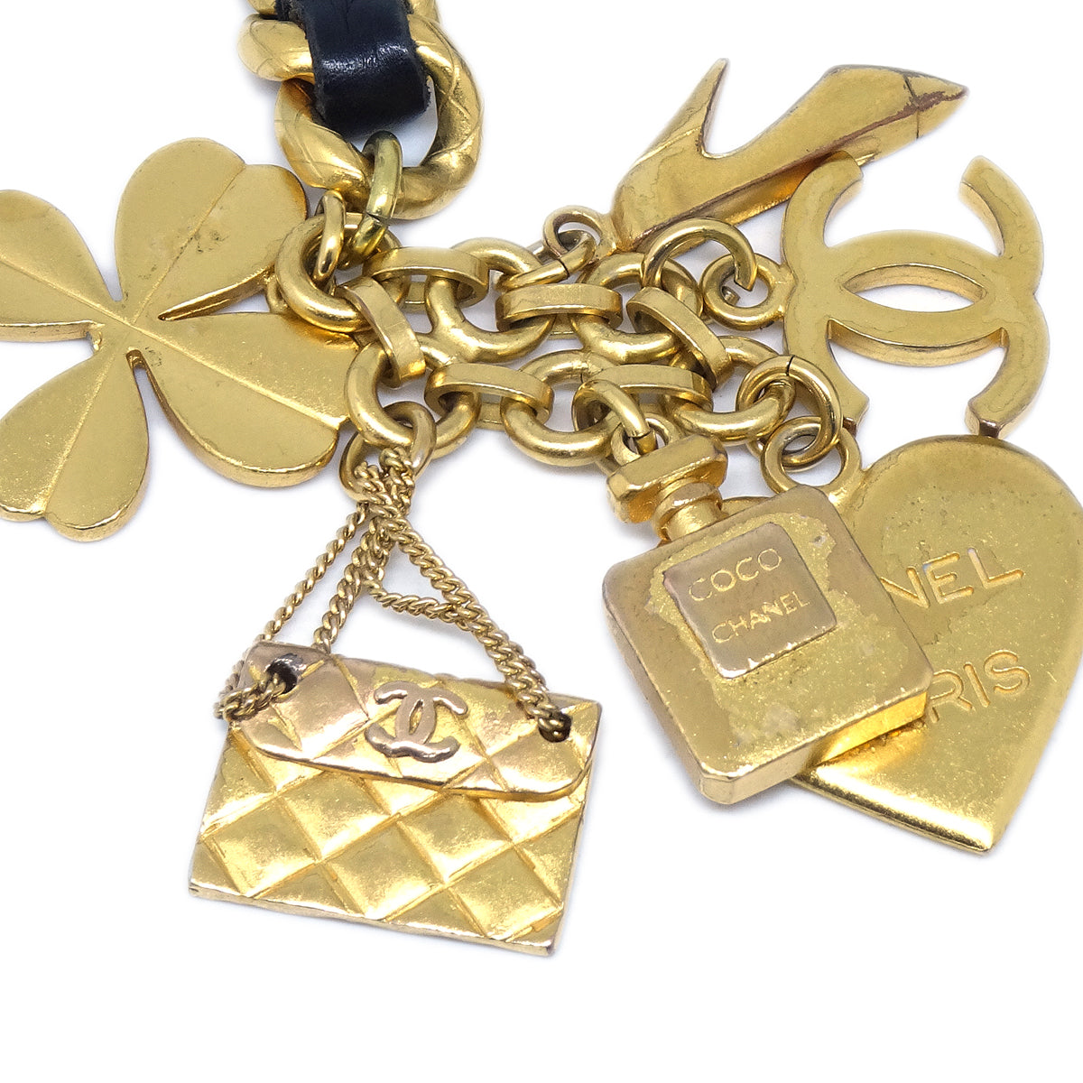 Chanel Icon Chain Belt Black 95A Small New