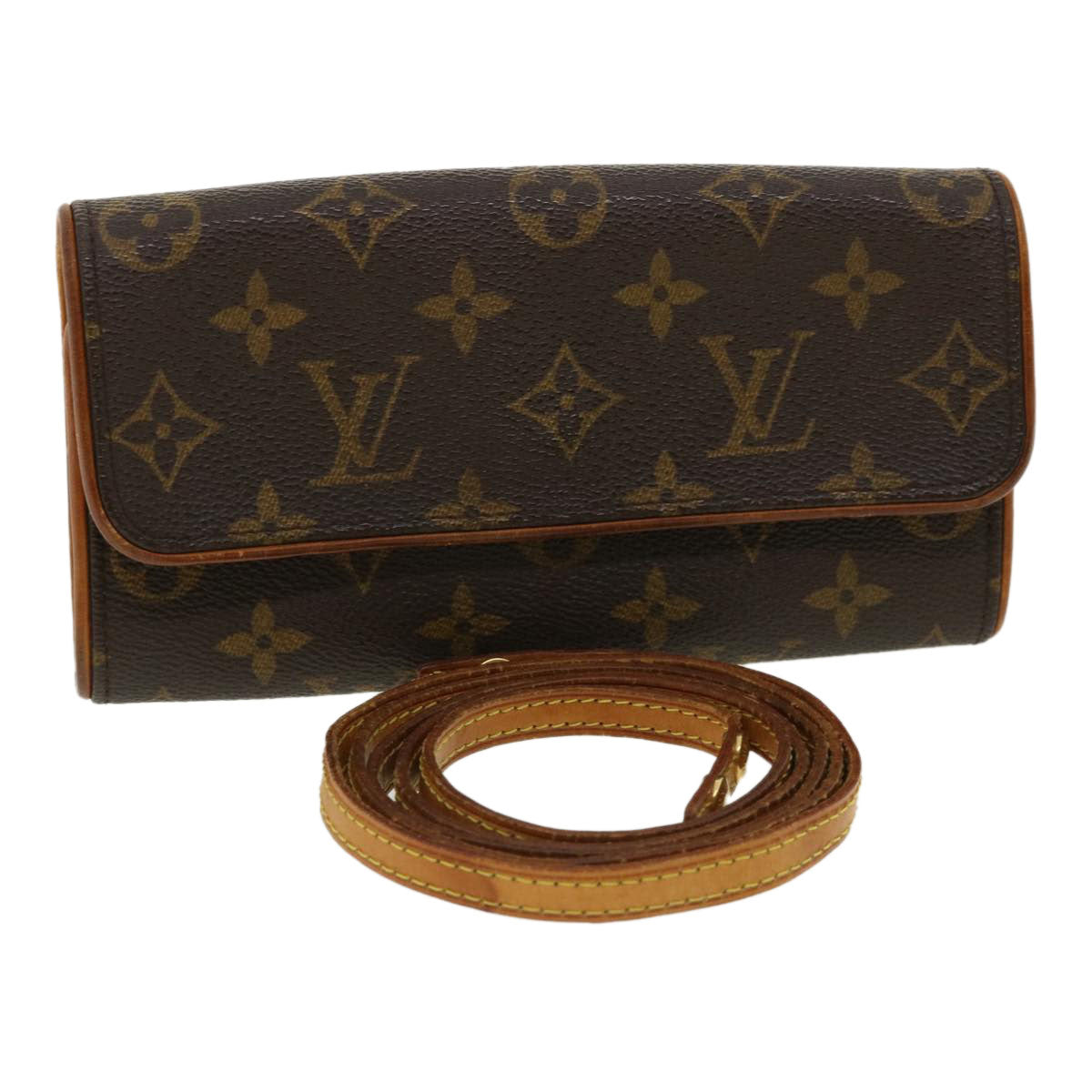 LOUIS VUITTON Monogram Pochette Twin PM Shoulder Bag M51854 LV 32231