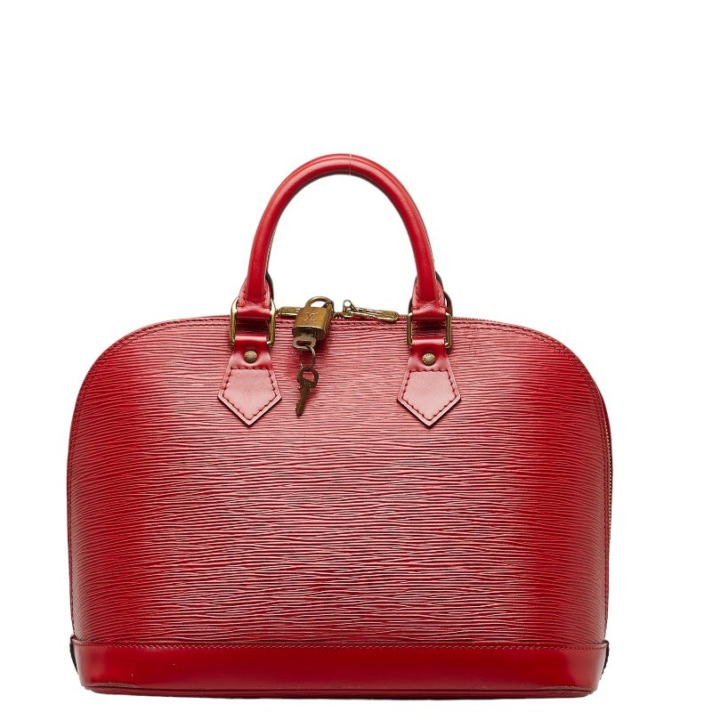 Louis Vuitton Red Epi Alma Handbag M52147