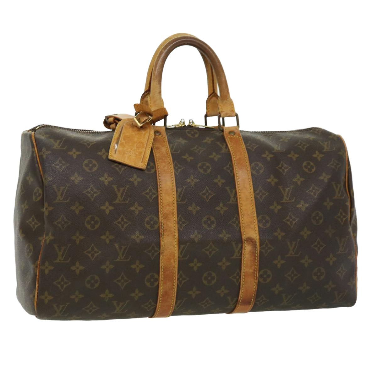 LOUIS VUITTON Monogram Keepall 45 Boston Bag M41428 LV 32296