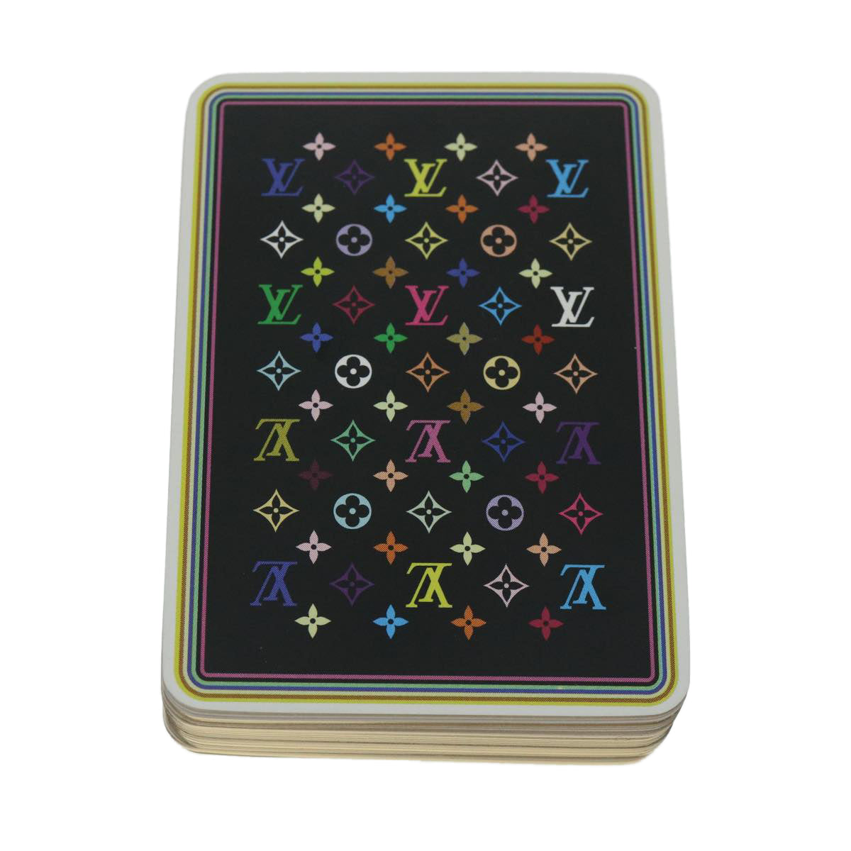 LOUIS VUITTON Multicolor Playing Cards VIP only White Black LV 32323A