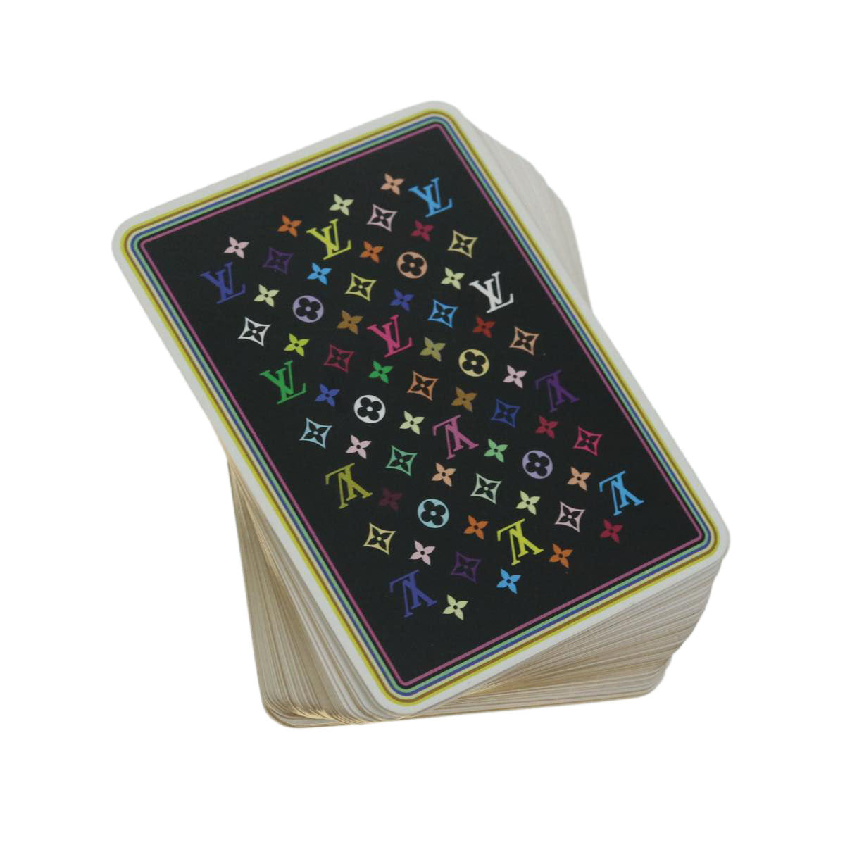 LOUIS VUITTON Multicolor Playing Cards VIP only White Black LV 32323A