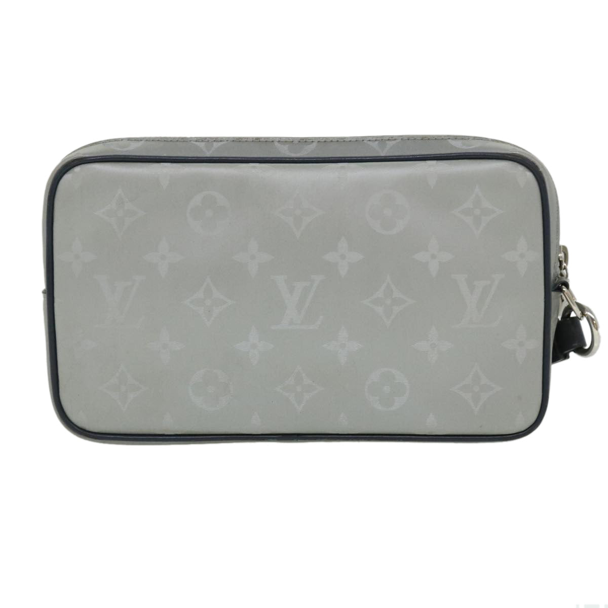LOUIS VUITTON Monogram satellite alpha Clutch Bag Silver M44171 LV 32344A