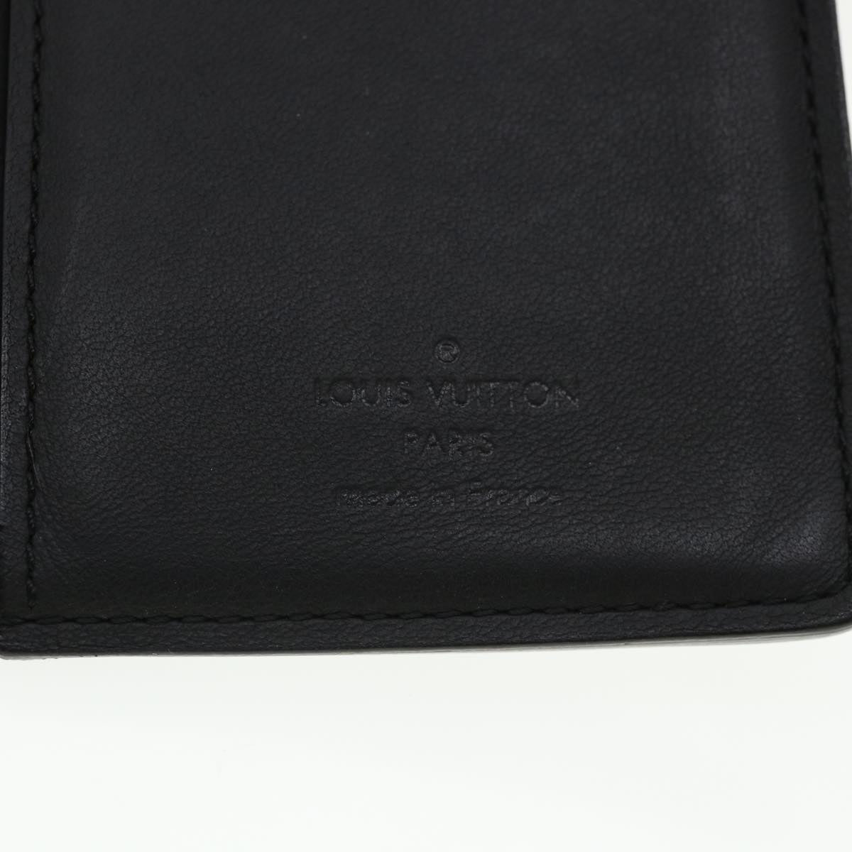 LOUIS VUITTON Damier Anfini Portefeuille Brazza Wallet Black N63010 32380