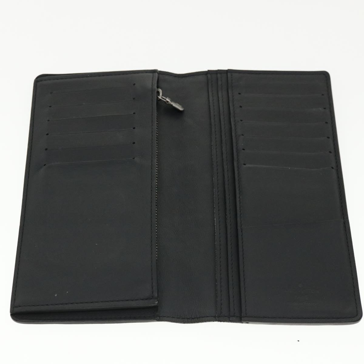 LOUIS VUITTON Damier Anfini Portefeuille Brazza Wallet Black N63010 32380