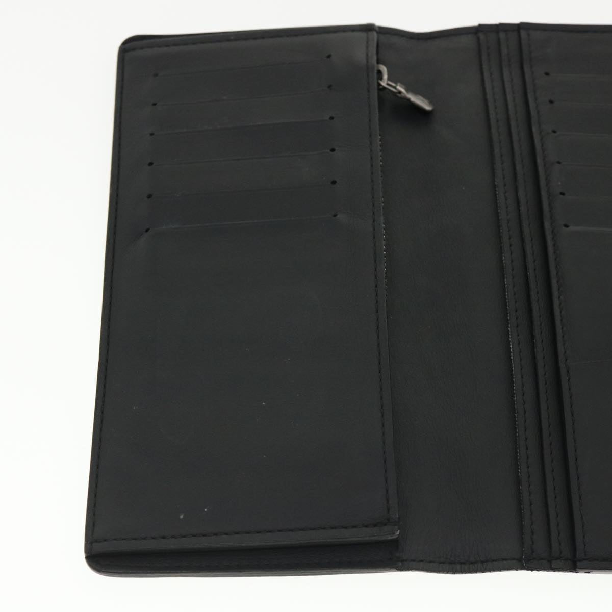 LOUIS VUITTON Damier Anfini Portefeuille Brazza Wallet Black N63010 32380