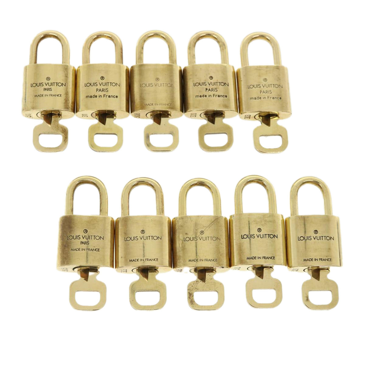 LOUIS VUITTON Padlock 10set Padlock Gold Tone LV 32412
