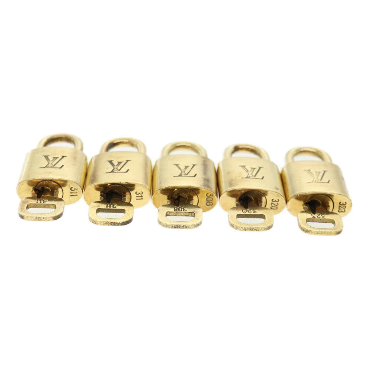 LOUIS VUITTON Padlock 10set Padlock Gold Tone LV 32412