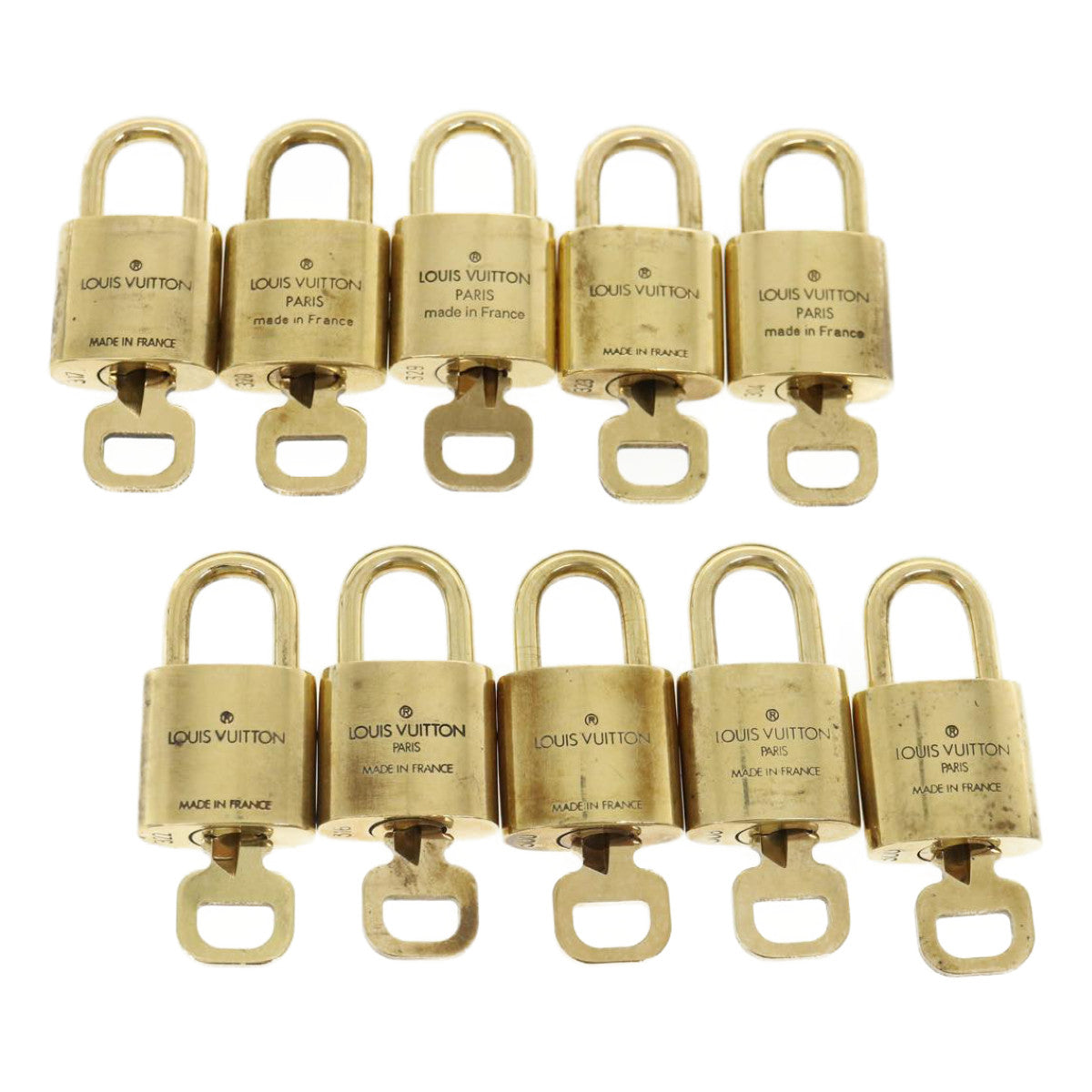LOUIS VUITTON Padlock 10set Padlock Gold Tone LV 32413