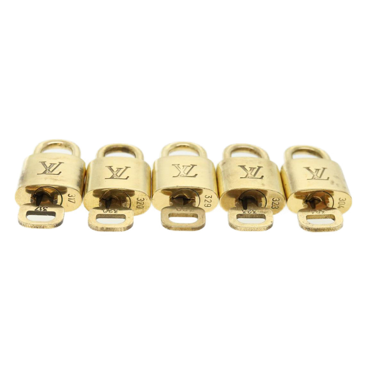LOUIS VUITTON Padlock 10set Padlock Gold Tone LV 32413