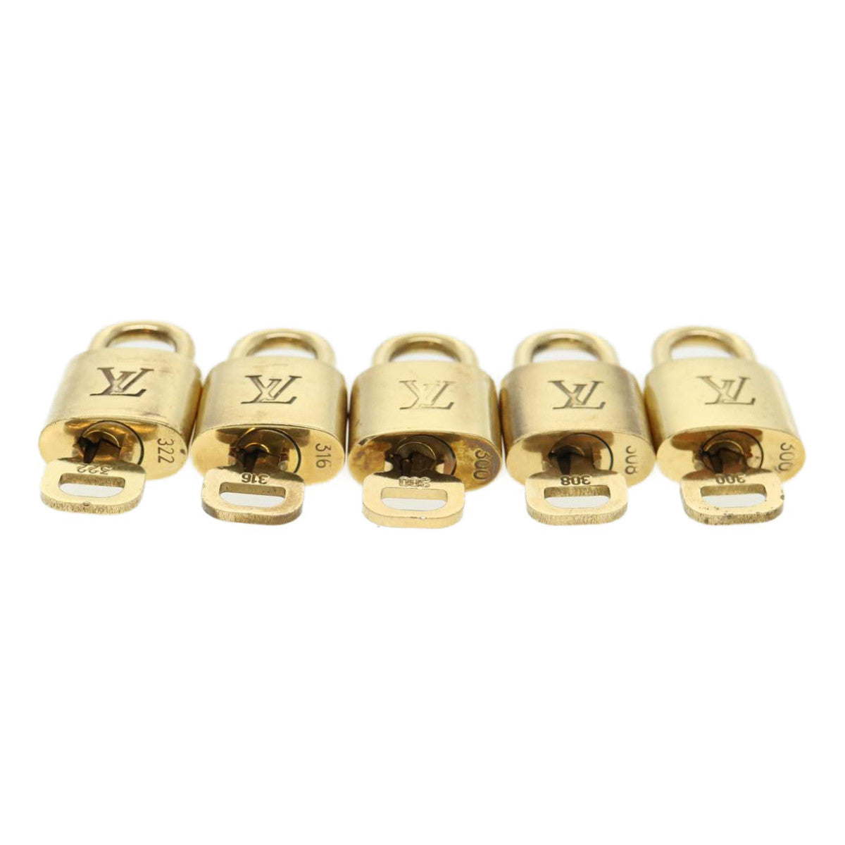 LOUIS VUITTON Padlock 10set Padlock Gold Tone LV 32413