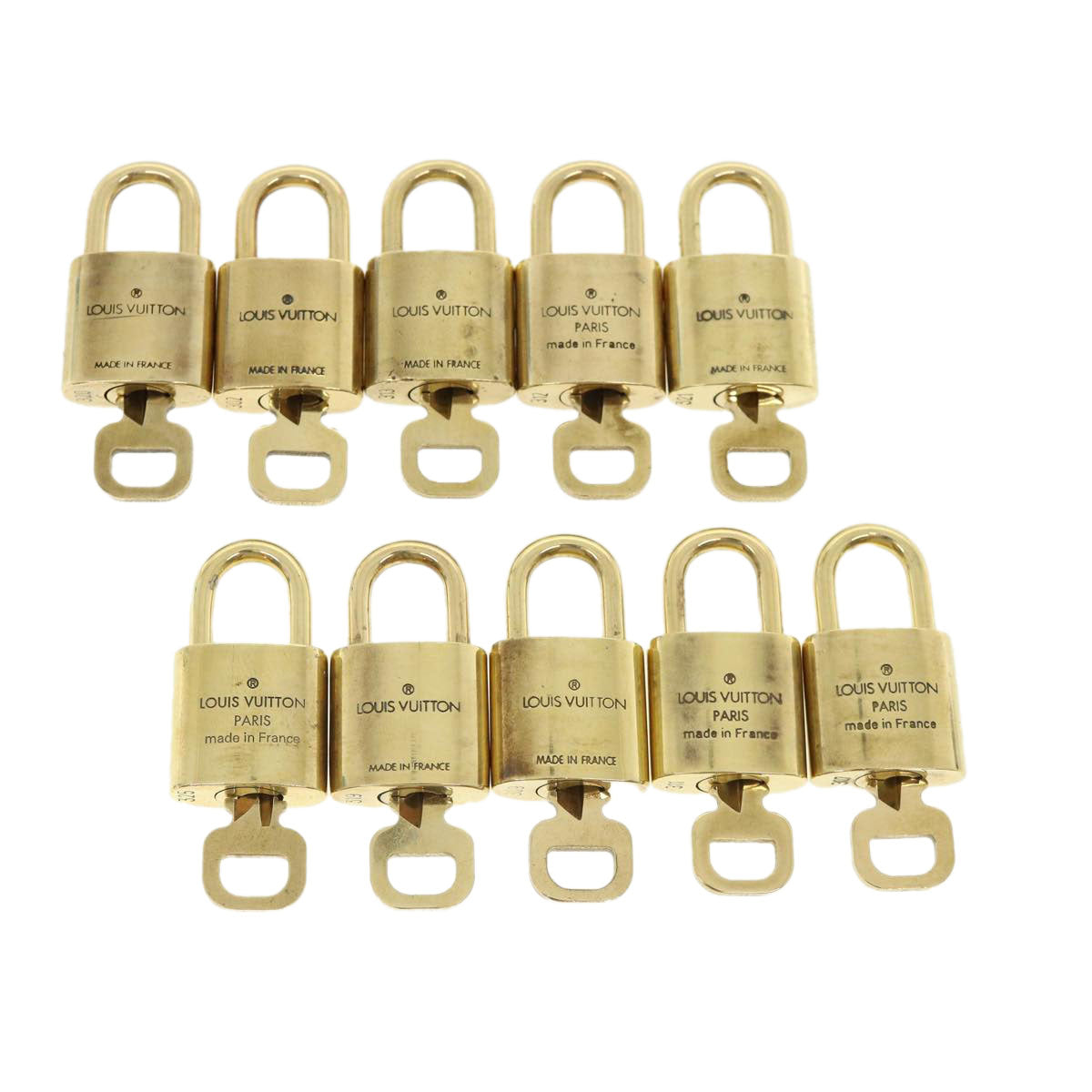 LOUIS VUITTON Padlock 10set Padlock Gold Tone LV 32414