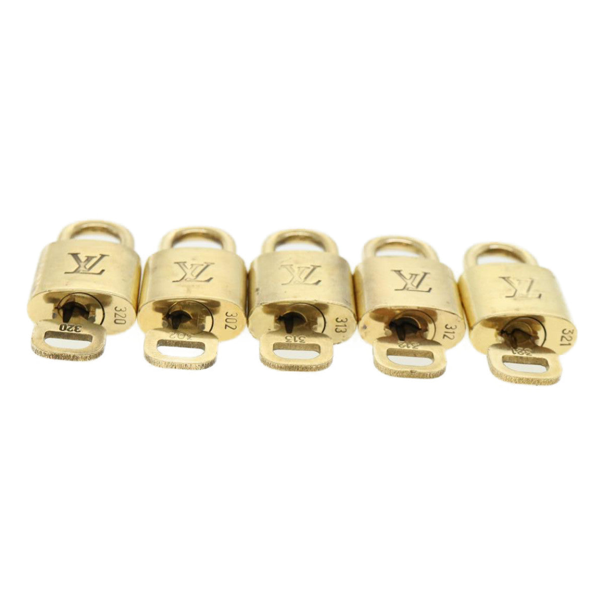 LOUIS VUITTON Padlock 10set Padlock Gold Tone LV 32414