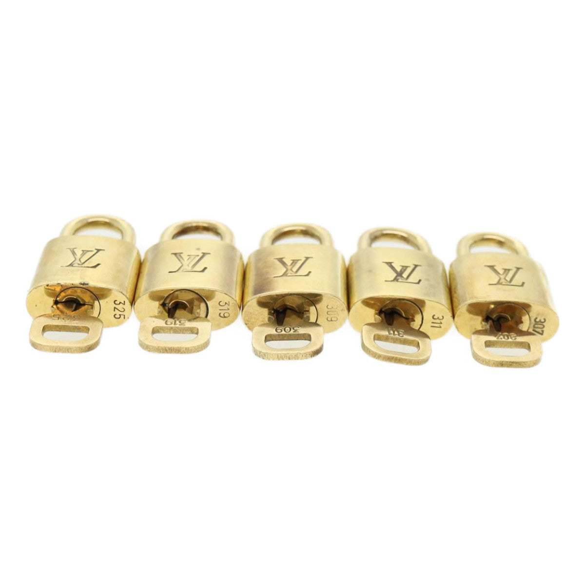LOUIS VUITTON Padlock 10set Padlock Gold Tone LV 32414