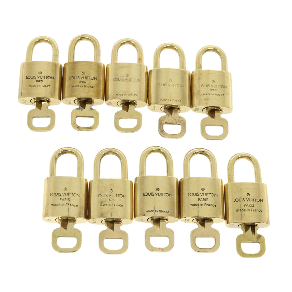 LOUIS VUITTON Padlock 10set Gold Tone LV 32415