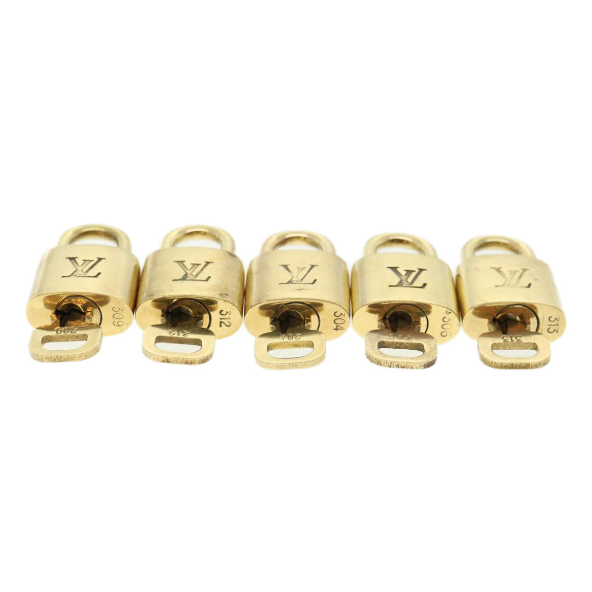 LOUIS VUITTON Padlock 10set Gold Tone LV 32415
