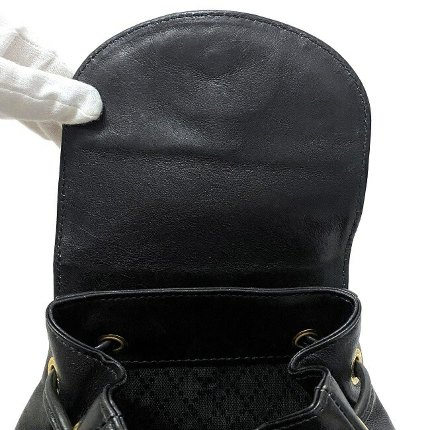 Gucci Bamboo  Leather Backpack Bag ()