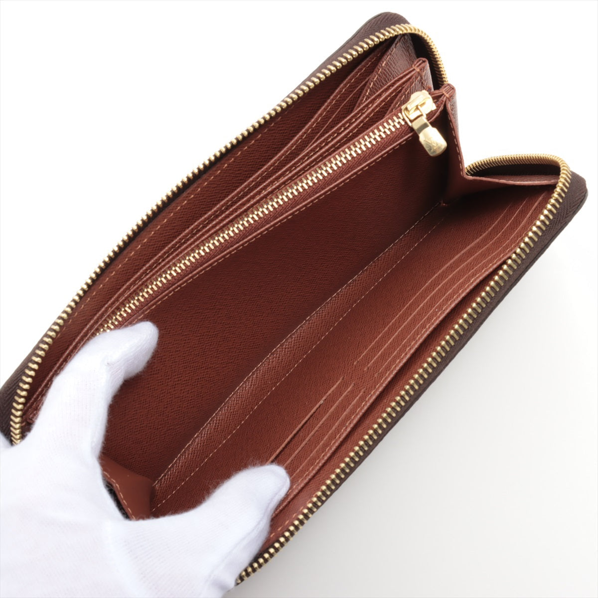 Louis Vuitton Monogram Zippyr Wallet M42616 Brown Round Zipper Wallet
