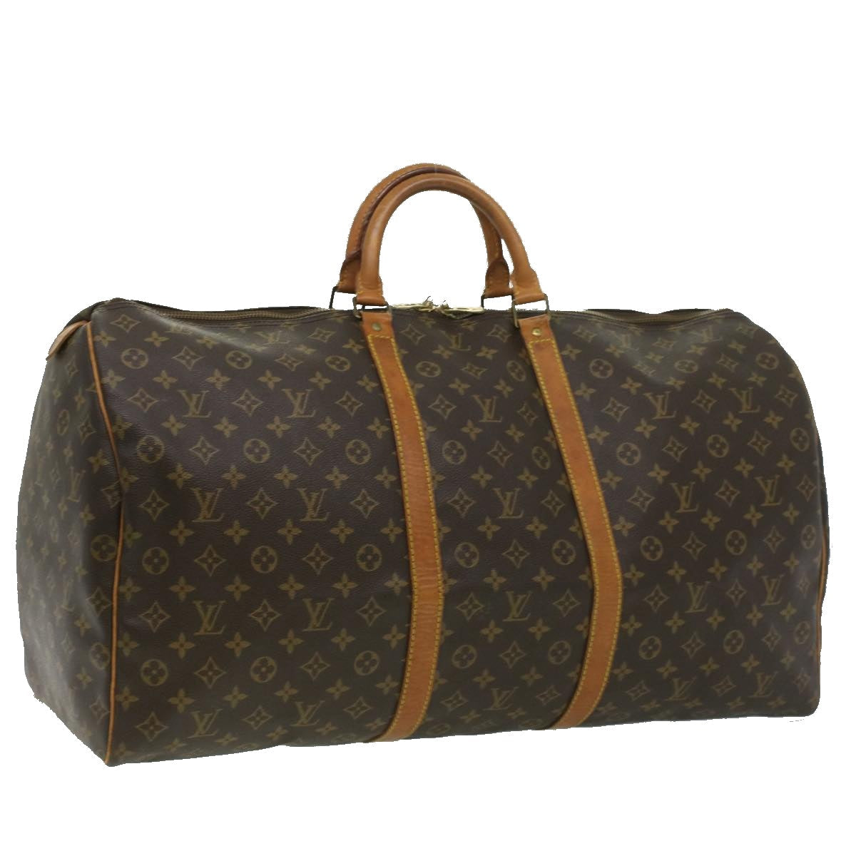 LOUIS VUITTON Monogram Keepall 60 Boston Bag M41422 LV 32958