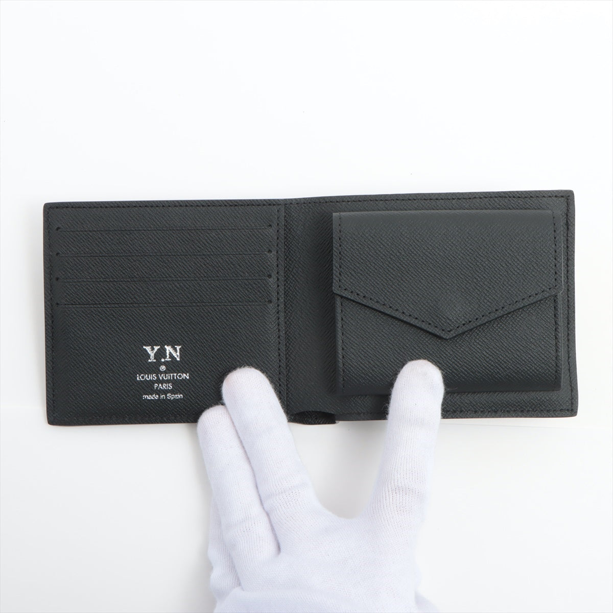 Louis Vuitton Taiga Portfolio Marco NM M30865 Black Wallet