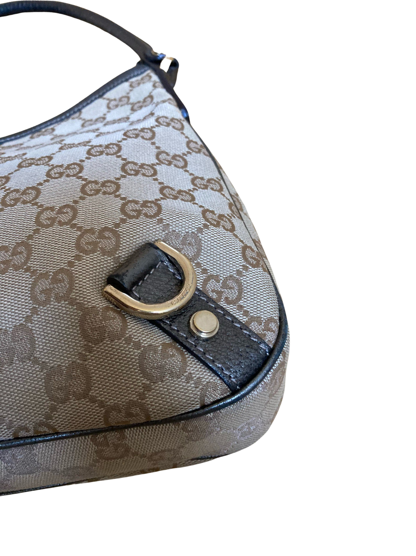 Luxury Gucci Abbey Jacquard & Leather Shoulder Bag