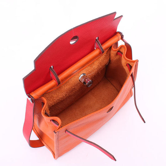 Luxury Hermes Herbag H1090 2way Orange