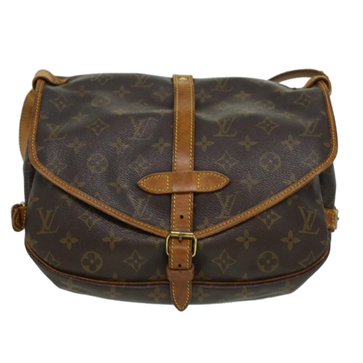 LOUIS VUITTON Monogram Saumur 30 Shoulder Bag M42256 LV 33016