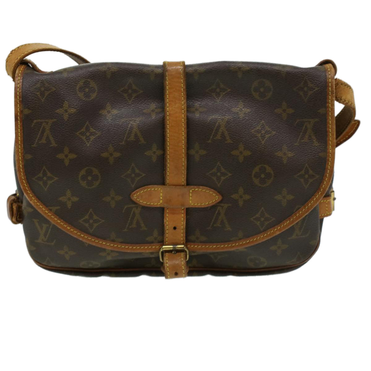 LOUIS VUITTON Monogram Saumur 30 Shoulder Bag M42256 LV 33016