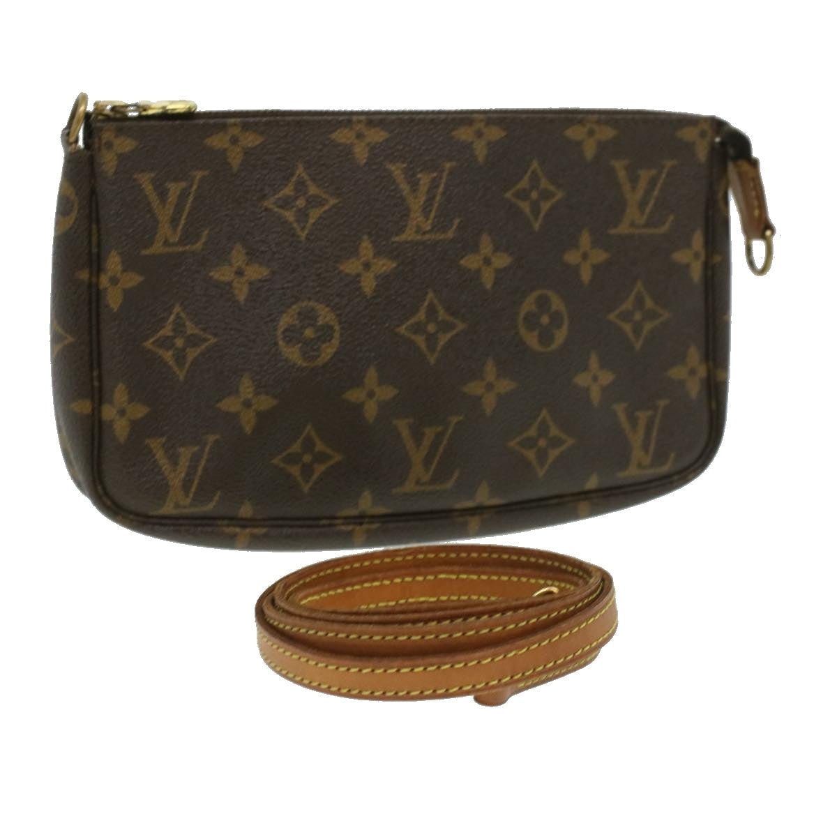 LOUIS VUITTON Monogram Pochette Accessoires Pouch M51980 LV 33045